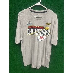 2020 Kansas City Chiefs Gray CAMO style Super Bowl Champions T-shirt Sz L UNISEX